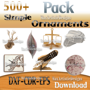Plus de 500 ornements simples pack de vecteurs cnc pour les routeurs cnc dans les formats de fichiers dxf cdr cnc fichiers 3d routeur cnc pantographe